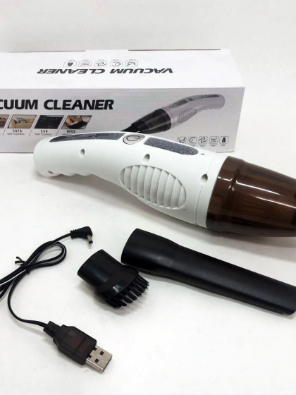 Автомобільний пилосос Car Vacuum Cleaner HY05 на АКУМУЛЯТОРІ. Колір: білий