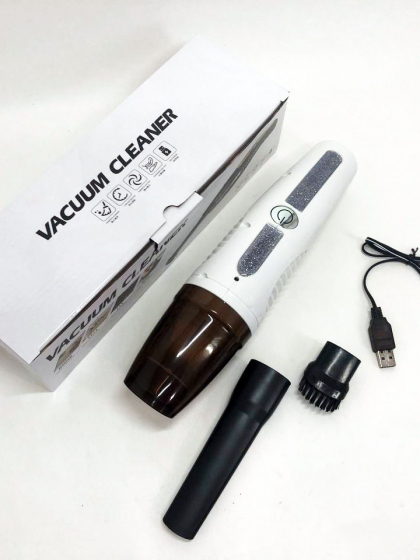 Автомобільний пилосос Car Vacuum Cleaner HY05 на АКУМУЛЯТОРІ. Колір: білий