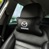 Набір шкіряних подушок Mazda з вишивкою логотипу + подарунок – шкіряний брелок  W-WS62269