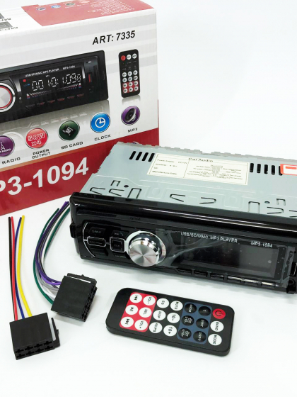 Автомагнітола зі знімною панеллю MP3 1094 з Bluetooth та пультом / Магнітола в машину / Автомобільна