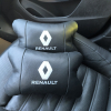 Набір подушок 2шт для авто Renault, натуральна шкіра, на підголівник у машину з логотипом Рено  W-WS82244