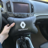 Набір подушок 2шт для авто Renault, натуральна шкіра, на підголівник у машину з логотипом Рено  W-WS82244