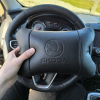 Набір авто подушок Skoda з натуральної шкіри + брелок, Автоподушка на підголовник  W-WS82639