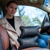 Набір авто подушок Skoda з натуральної шкіри + брелок, Автоподушка на підголовник  W-WS82639