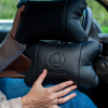 Набір авто подушок Skoda з натуральної шкіри + брелок, Автоподушка на підголовник  W-WS82639