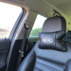 Автодушки 2 шт на підголовник Kia / Кіа, натуральна шкіра, чорні, Підголовник для авто з комфортом  W-WS85941