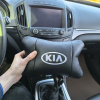 Автодушки 2 шт на підголовник Kia / Кіа, натуральна шкіра, чорні, Підголовник для авто з комфортом  W-WS85941