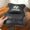 Набір подушок для авто Hyundai 2шт, натуральна шкіра, чорний колір, комфортні підголовники в автомобіль  W-WS99393