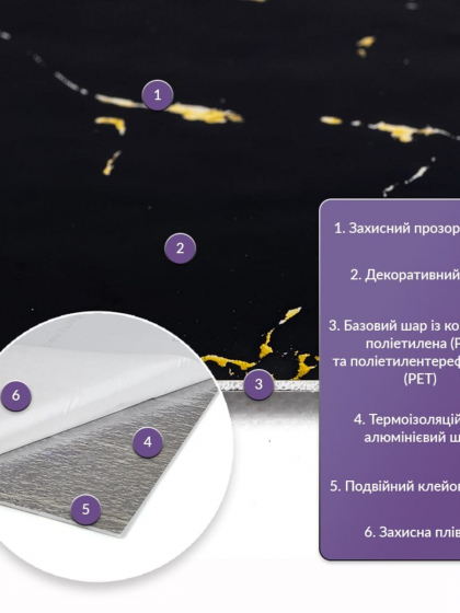 Самоклеюча стінова PET плитка 600х300х2мм