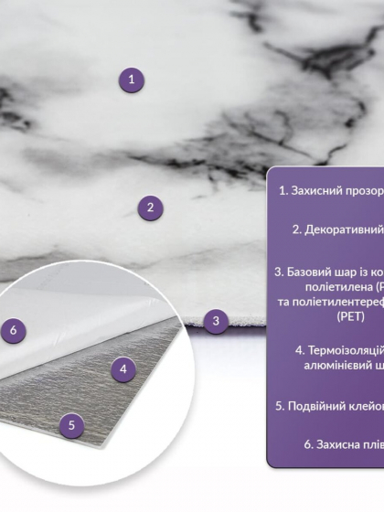 Самоклеюча стінова PET плитка 600х300х2мм