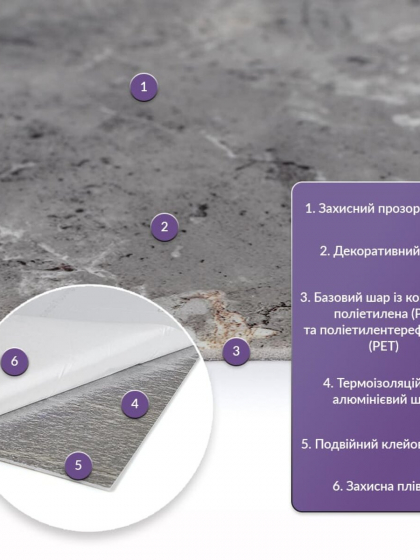 Самоклеюча стінова PET плитка 600х300х2мм