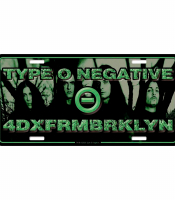 Подарункова табличка TYPE O NEGATIVE - 4DXFRMBRKLYN (npol-013)