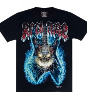 Футболка Rock Time (guitar with demon skull) (3D, світиться в темряві)