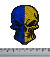 Нашивка Череп жовто-блакитний