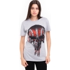 Футболка Череп (Punisher) із Тризубом (червоний, меланж)  RW-21654