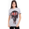 Футболка Череп (Punisher) із Тризубом (червоний, меланж)  RW-21654