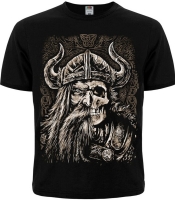 Футболка Viking (наполовину лицо, наполовину череп)