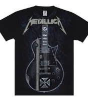 Футболка Full print Metallica (James Hetfield guitar ESP Iron Cross) black t-shirt (EU-P)
