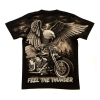 Футболка Орел с мотоциклом (Feel The Thunder) светится в темноте  RW-5038