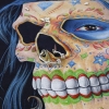Футболка Muerte and Roses (blue hair) (3D, світиться в темряві)  RW-24427