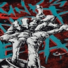 Футболка Punk's Not Dead (скелет с ирокезом)  RW-5324