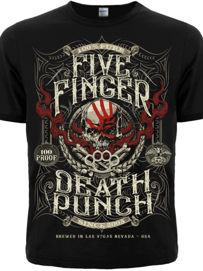 Футболка Five Finger Death Punch (100% Pure Brewed in Las Vegas)