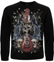 Лонгслив Guitar with Skulls and Ravens