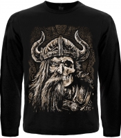 Лонгслив Viking (наполовину лицо, наполовину череп)
