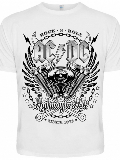 Футболка AC/DC (since 1973) (біла футболка)