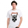 Футболка Metallica (Skull Sign of the Horns) (біла футболка)  RW-17514