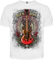 Футболка Rock'n'Roll (гитара) белая
