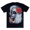 Футболка Muerte (silver hair with rose) (3D, світиться в темряві)  RW-22613