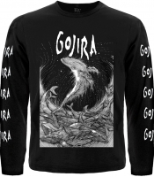 Футболка з довгим рукавом Gojira (Woodblock Whales)