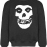 Графітовий світшот Misfits (skull logo)