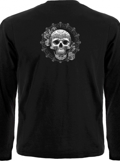 Футболка з довгим рукавом Muerte (skull and roses)