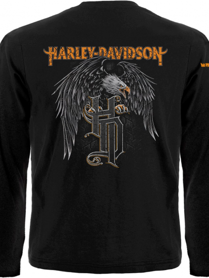 Футболка з довгим рукавом Harley-Davidson (eagle and logo HD)