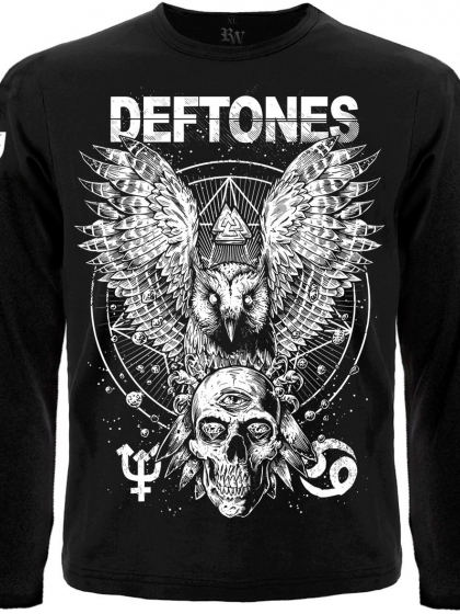 Футболка з довгим рукавом Deftones (Owl and Skull)