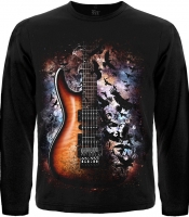 Футболка с длинным рукавом Crow and Guitar in Space