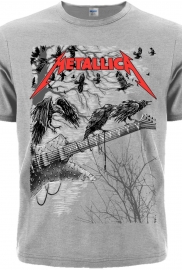 Футболка Metallica (guitar with ravens (меланж))