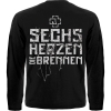 Футболка с длинным рукавом Rammstein "Sechs Herzen Die Brennen"  RW-8234