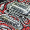 Футболка Скелет с гитарой Les Paul (3D, светится в темноте)  RW-20877