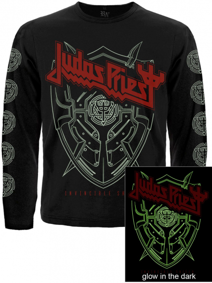 Футболка з довгим рукавом Judas Priest "Invincible Shield" (світиться в темряві)