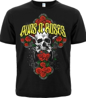 Футболка Guns'n'Roses (крест из роз)