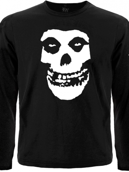 Футболка з довгим рукавом Misfits (skull logo) (з друком на рукавах)