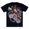 Футболка Born To Ride (eagle, moto, chain) (3D, світиться в темряві)  RW-22406