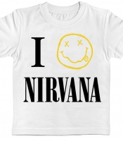 Детская футболка Nirvana (I love Nirvana) белая
