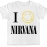 Детская футболка Nirvana (I love Nirvana) белая