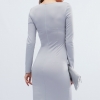 Платье KP-10129-11, (Серо-голубой)  g-1100220193