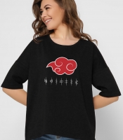 Футболка женская -216-8 Akatsuki, (Черный)