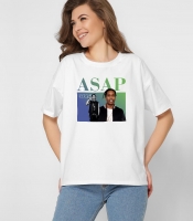 Футболка женская -216-3 ASAP ROCKY, (Белый)